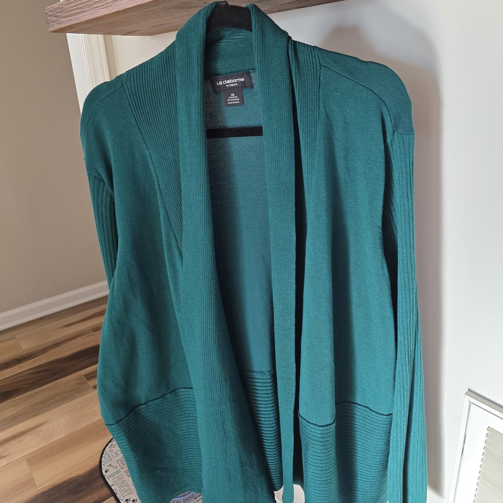 Liz Claiborne Women's Deep Green Cardigan
